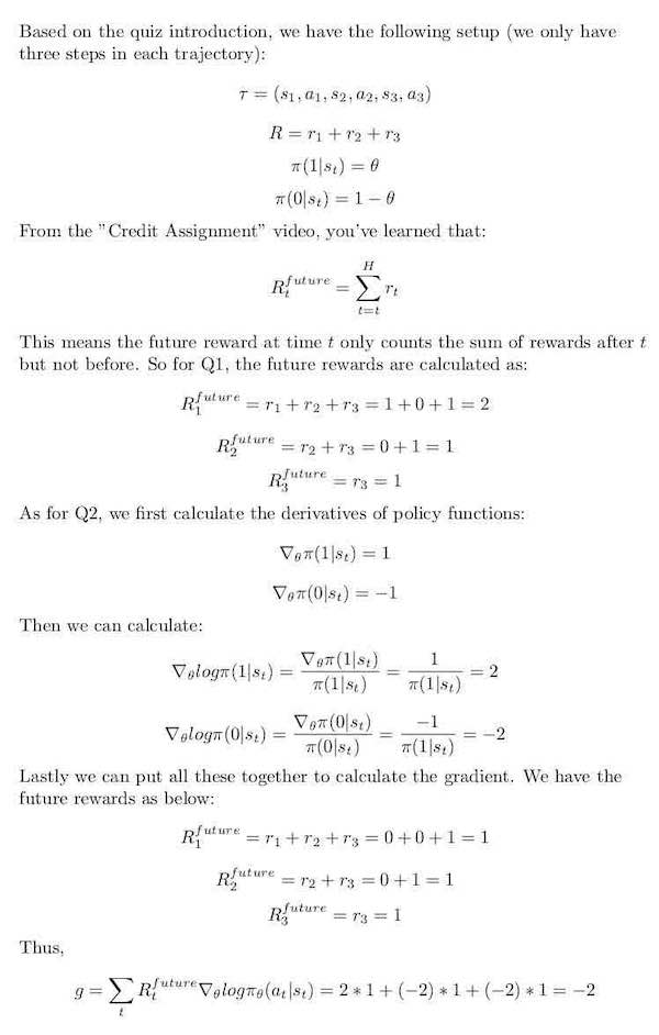 Policy Gradient Derivation